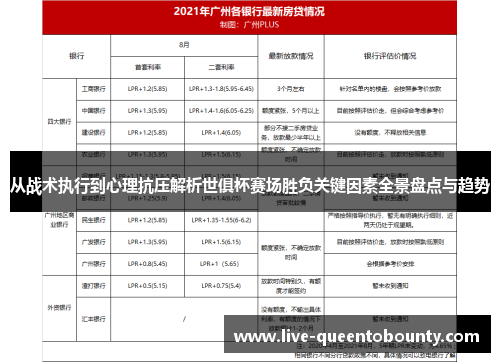 从战术执行到心理抗压解析世俱杯赛场胜负关键因素全景盘点与趋势